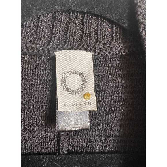 Anthropologie AKEMI + KIN Black Open Front Kimono Cardigan Sweater - Picture 2 of 4